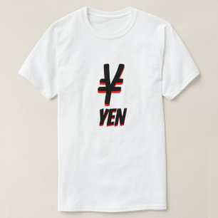 ¥ 円 japanischen Yen weiß T-Shirt