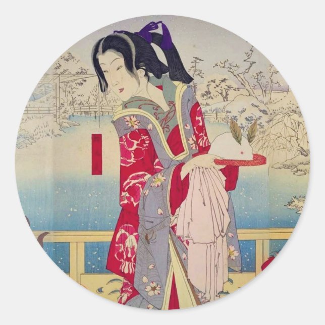 冬　根津庄やしき大松楼 RUNDER AUFKLEBER (Vorderseite)