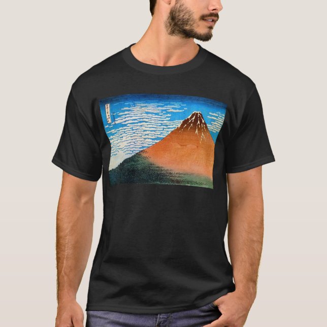 凱風快晴 （赤富士）, 北斎 der rote Fujisan, Hokusai, Ukiyo-e T-Shirt (Vorderseite)