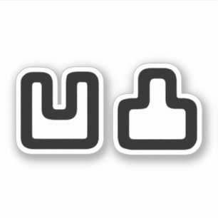 凹 凸 Outotsu お う つ と Aufkleber