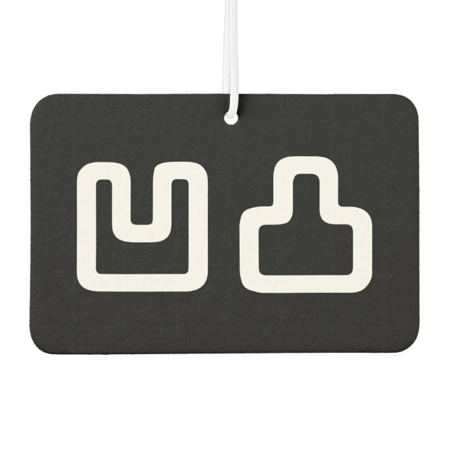 凹 凸 Outotsu お う つ と Autolufterfrischer (Vorderseite)