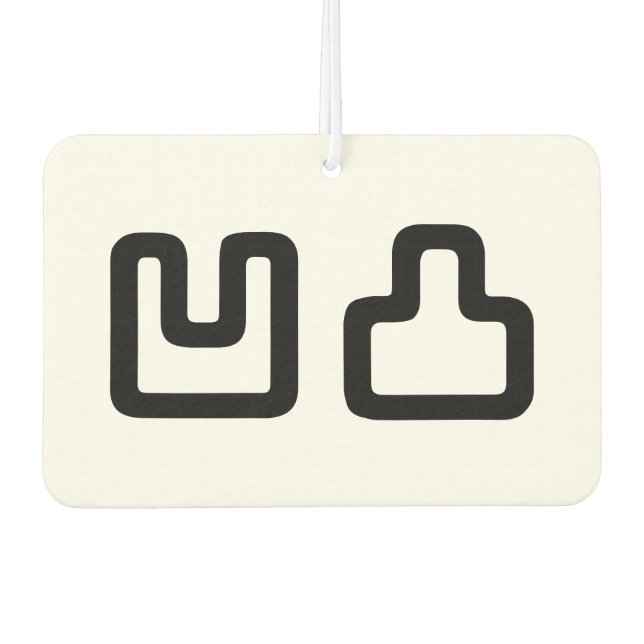 凹 凸 Outotsu お う つ と Autolufterfrischer (Vorderseite)