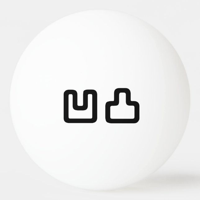 凹 凸 Outotsu お う つ と Tischtennisball (Vorderseite)