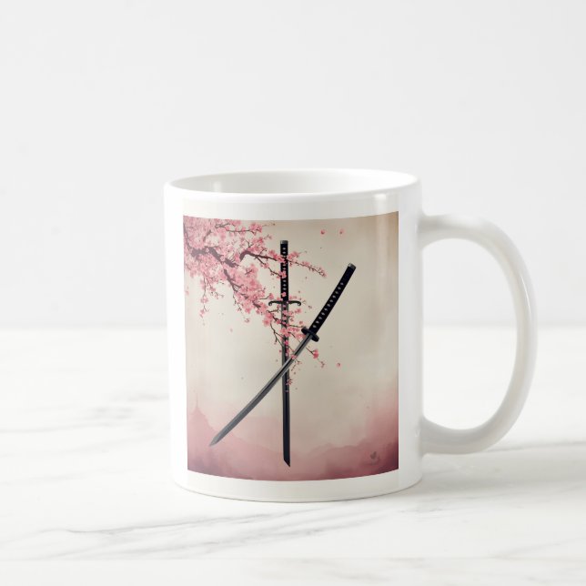 「刀と散華（Katana to Sange）」 Kaffeetasse (Rechts)