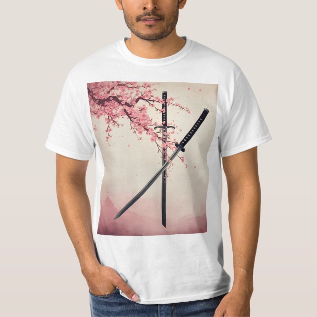 「刀と散華（Katana to Sange）」 T-Shirt (Vorderseite)