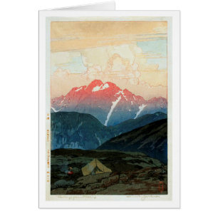 剣 山 旭, Mount Tsurugi, Hiroshi Yoshida, Woodcut