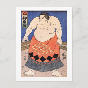 力 士, 国 Sumo Wrestler, Kuniyoshi, Ukiyo-e Postkarte