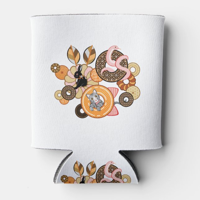 動物とドーナッツ（リメイク）／Animal and doughnut (Remake) Dosenkühler (Vorderseite)