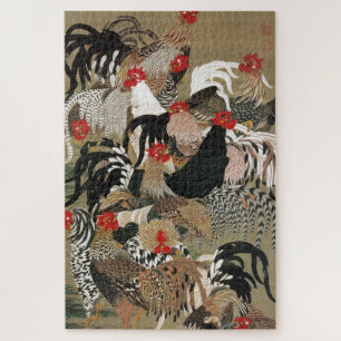 動 植 絵(20)群 図, 鶏, 綵 PUZZLE