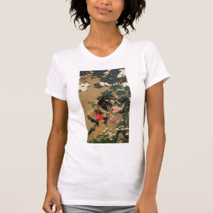 動 植 綵 絵(6)紫 花 陽 双 T-Shirt