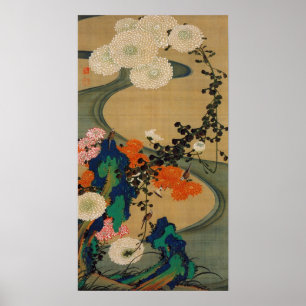 動 綵 絵(29)菊 流 植, , 花 POSTER
