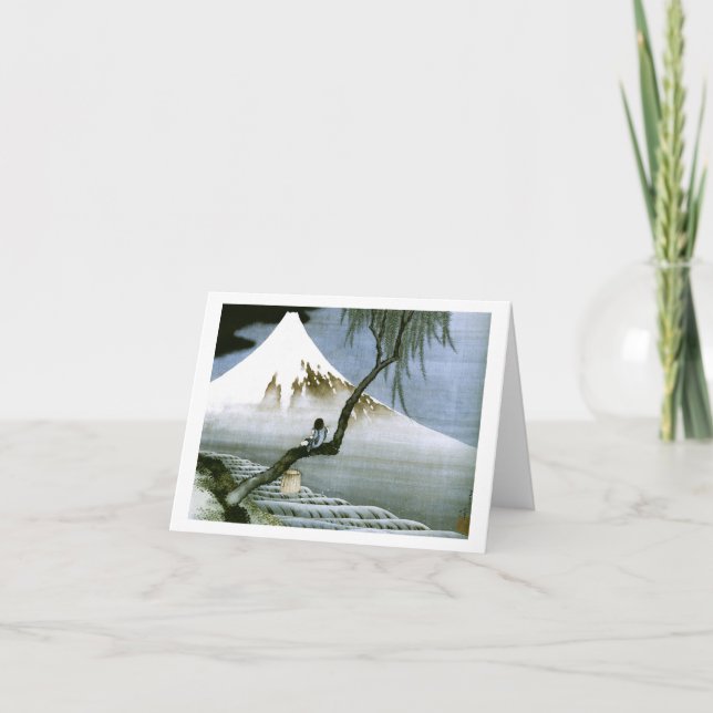 北斎 Junge u. schöne Kunst Mt Fuji Karte (Vorderseite)