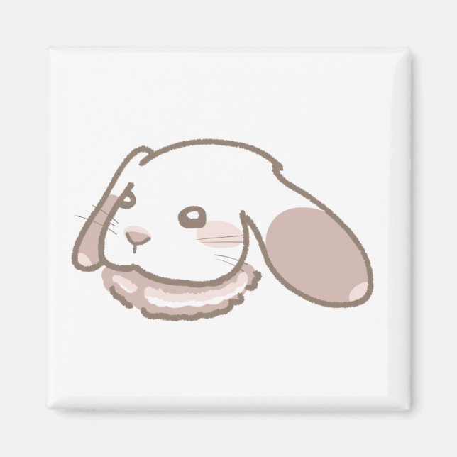 北欧風たれ耳うさぎイラストマグネット｜温かみと愛らしさをプラスするデザインマグネット MAGNET (Vorne)