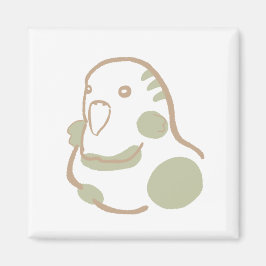 北欧風インコイラスト|温かみと愛らしさを引き立てるデザイン マグネット MAGNET