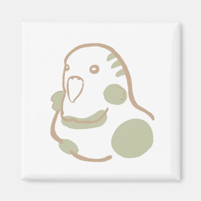北欧風インコイラスト｜温かみと愛らしさを引き立てるデザイン  マグネット MAGNET (Vorne)