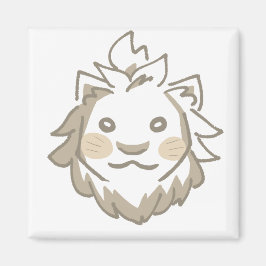 北欧風ライオンイラストマグネット|温かみと可愛らしさを添えるデザイン マグネット MAGNET