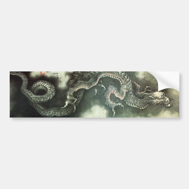北 の 龍, 北 Hokusai Dragon, Hokusai, Art............. Autoaufkleber (Vorne)