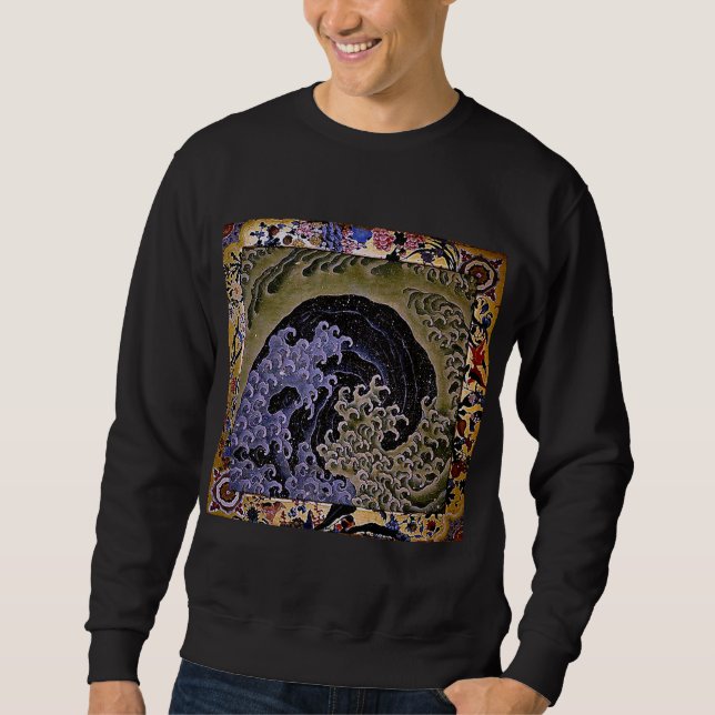 北 斎 Feminine Wave Hokusai Fine Art Art Art Sweatshirt (Vorderseite)