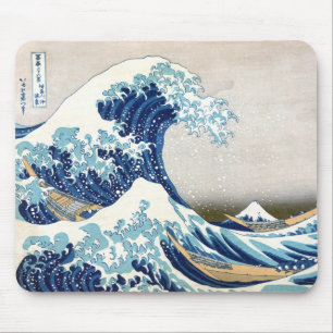 北 斎 Great Wave Off Kanagawa Hokusai Fine Art Mousepad