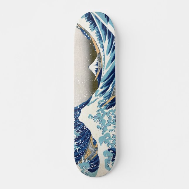北 斎 Great Wave Off Kanagawa Hokusai Fine Art Skateboard (Vorne)