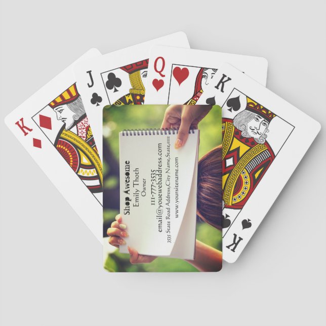 名刺にもなる個性的な SPIELKARTEN (Rückseite)