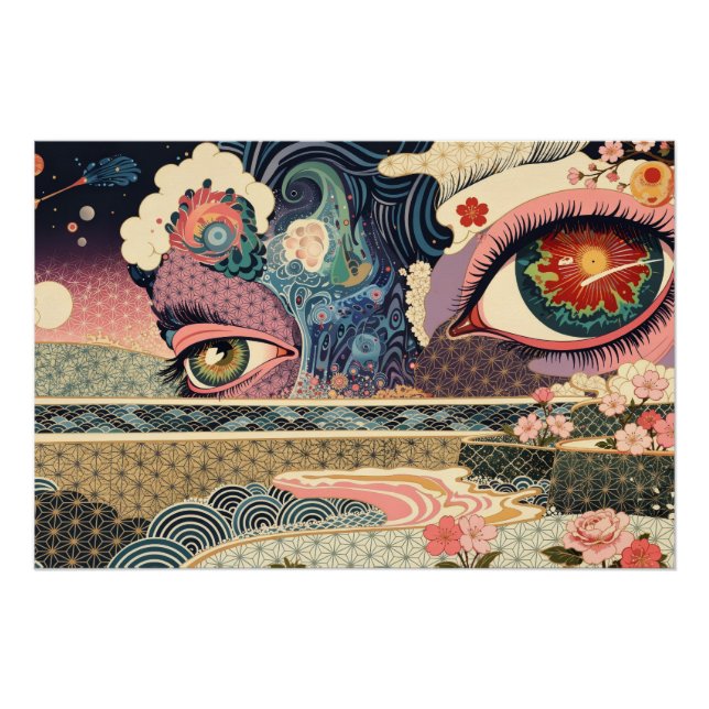 和柄抽象画アート POSTER (Vorderseite)