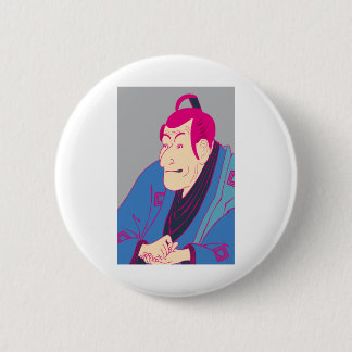 四世市川蝦蔵の竹村定之進　カラフル BUTTON