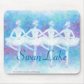 四羽の白鳥の踊りマウスパッド MOUSEPAD