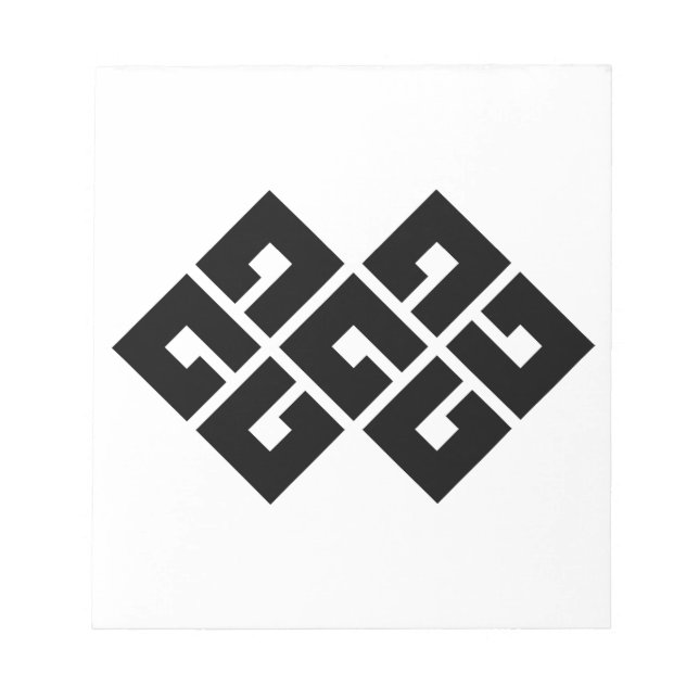 四 つ 目 結 つ 二 NOTIZBLOCK (Vorderseite)