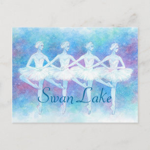 四 羽 の の 白 踊 り ポ 鳥 ス ト. POSTKARTE