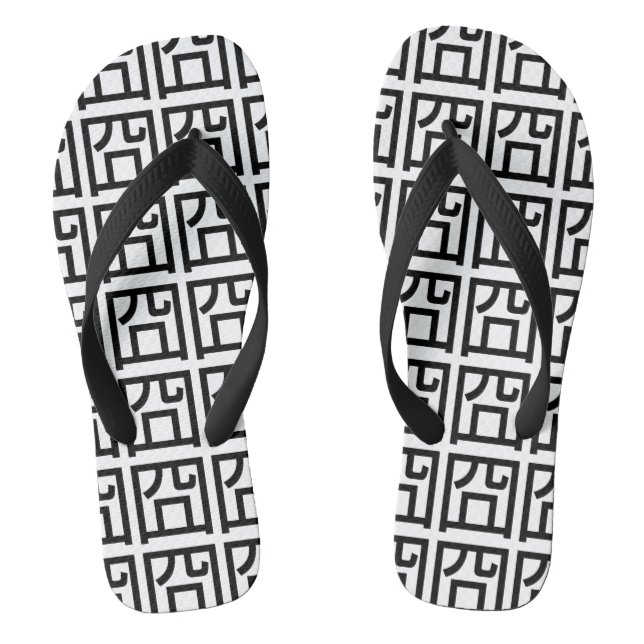 囧 Jiong Chinese Orz Asian Meme Hanzi Emoticon Flip Flops (Fußbett)