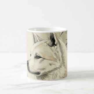 「墨犬」Japanese style ink painting mug Kaffeetasse