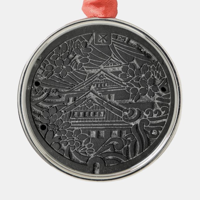 大阪市のマンホール SILBERNES ORNAMENT (Vorne)