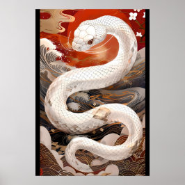 【大】幸運の白蛇／Lucky white snake Poster