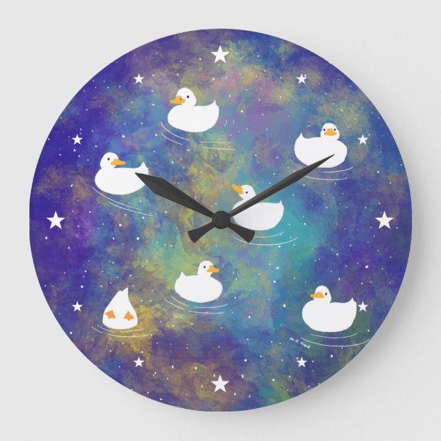 宇 宙 を 泳 ぐ ア ヒ ル GROßE WANDUHR (Vorderseite)