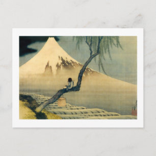 富 士 と 年, 北 Mount Fuji und Boy, Hokusai, Ukiyo-e Postkarte