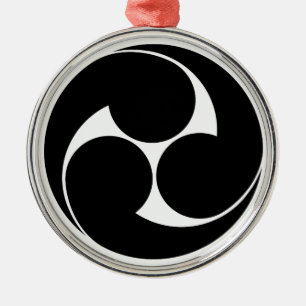 左三つ巴(地抜き) SILBERNES ORNAMENT