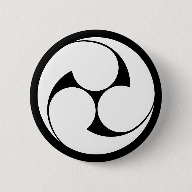 左 三 巴 (地 き) BUTTON (Vorderseite)