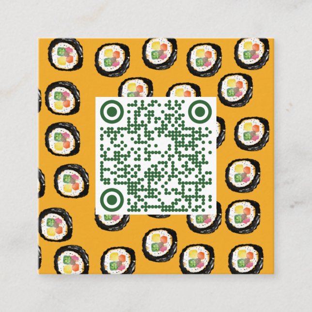 巻き寿司 QUADRATISCHE VISITENKARTE (Vorderseite)
