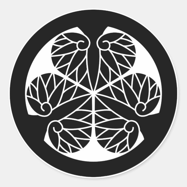 徳川葵（１３蕊） RUNDER AUFKLEBER (Vorderseite)