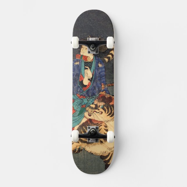 忍 者 虎, 芳 Ninja Hero & Tiger, Yoshitoshi, Ukiyo-e, Skateboard (Vorderseite)