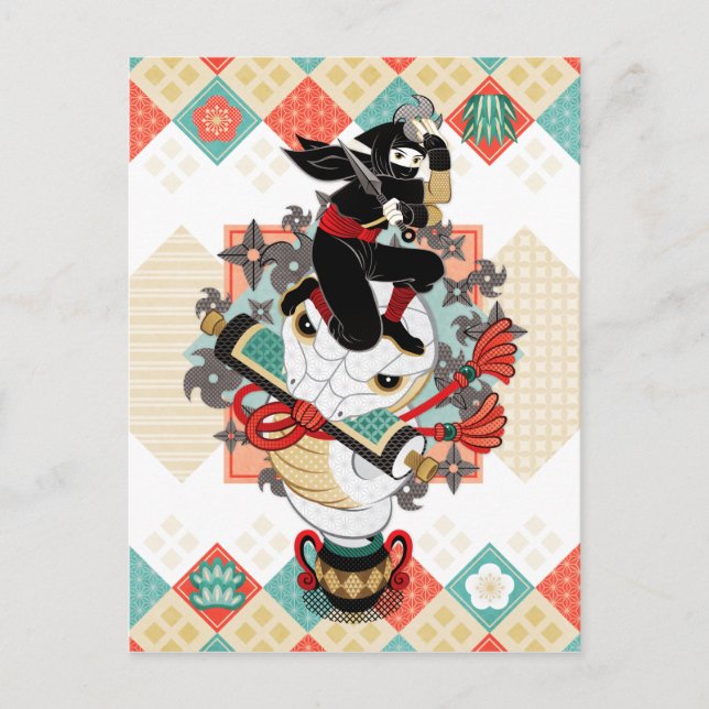 忍 者 蛇2019(リ0ク)/ Ninjsnake 219(make) Postkarte (Vorderseite)