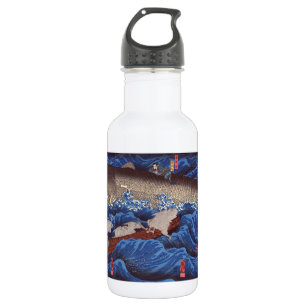 怪 鮫,国 Monsterhai, Kuniyoshi, Ukiyo-e物 Trinkflasche