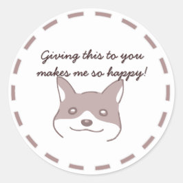 愛らしい犬柄のカスタマイズ可能な RUNDER AUFKLEBER