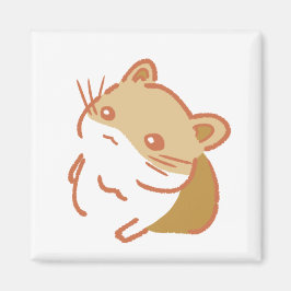 手のひらサイズ&オレンジビビッドハムスターイラスト MAGNET