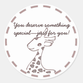 手描きキリンイラストのエレガントな RUNDER AUFKLEBER