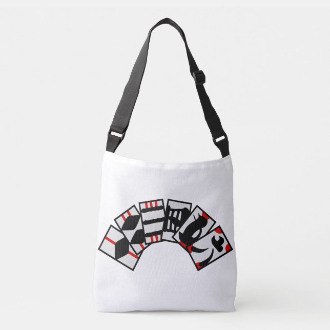 手本引き札３ TRAGETASCHEN MIT LANGEN TRÄGERN (Vorderseite)