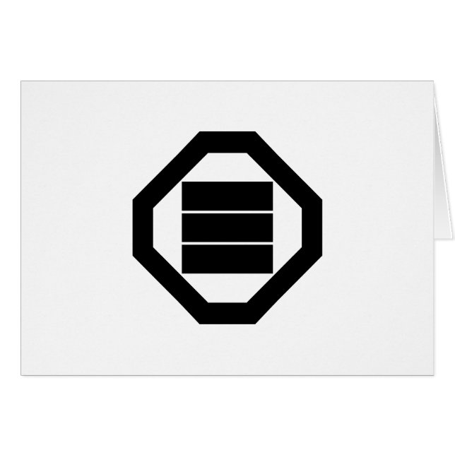 折 敷 に 三 字 角 (Vorderseite (Horizontal))