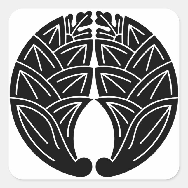 抱 き 茗 荷 QUADRATISCHER AUFKLEBER (Vorderseite)