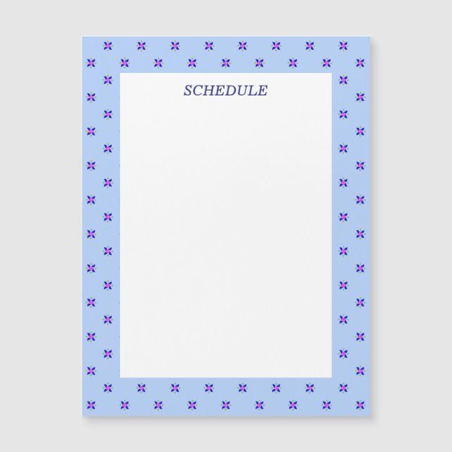 文字　カスタマイズ　かざぐるま　ブルー   マグネット MAGNETKARTE (Vorderseite)